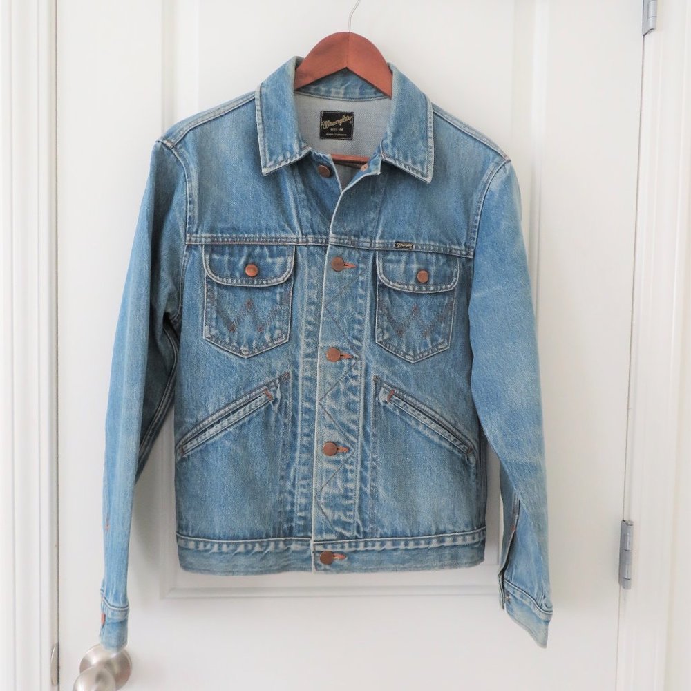 Vintage Wrangler Reprint Black rope tag Denim jacket M